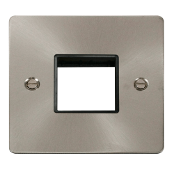 Scolmore Click Define FPBS402BK  1 Gang Plate Twin