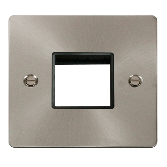Scolmore Click Define FPBS402BK  1 Gang Plate Twin