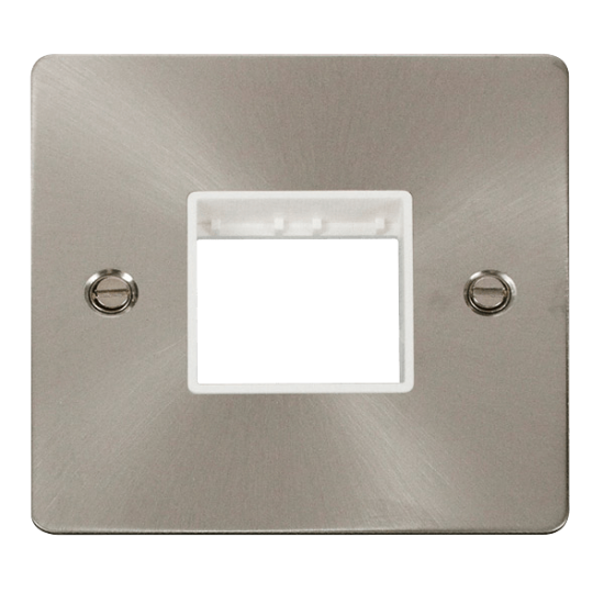 Scolmore Click Define FPBS402WH  1 Gang Plate Twin
