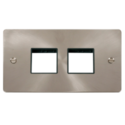 Scolmore Click Define FPBS404BK  2 Gang Plate (2+2