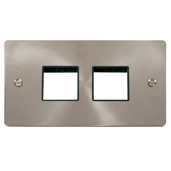 Scolmore Click Define FPBS404BK  2 Gang Plate (2+2
