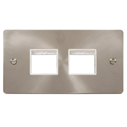 Scolmore Click Define FPBS404WH  2 Gang Plate (2+2