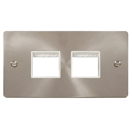 Scolmore Click Define FPBS404WH  2 Gang Plate (2+2