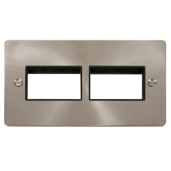 Scolmore Click Define FPBS406BK  2 Gang Plate (3+3