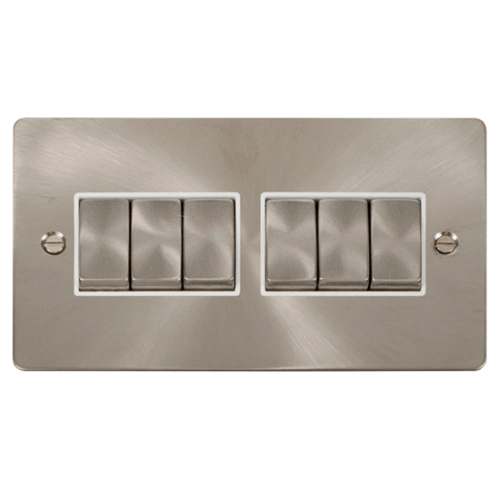 Scolmore Click Define FPBS416WH  Ingot 10AX 6 Gang