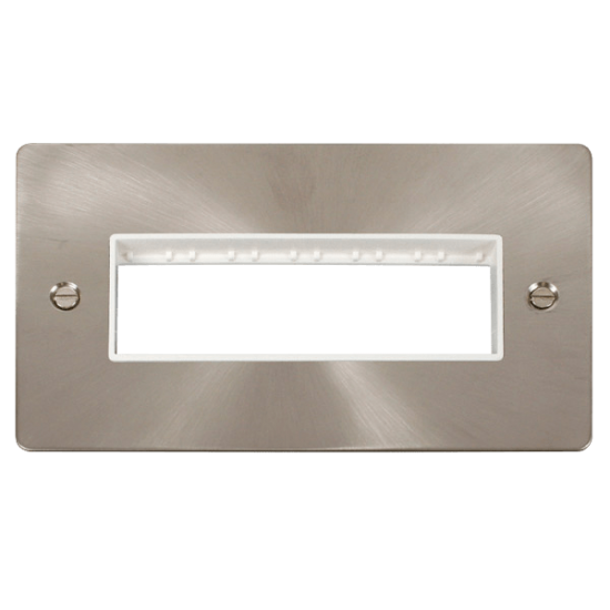 Scolmore Click Define FPBS426WH  2 Gang Plate 6 In