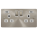 Brushed Steel White Inserts- Scolmore Click