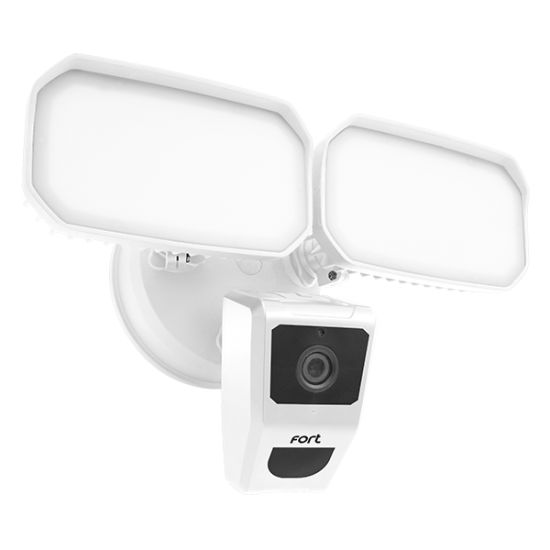 ESP Fort WI-FI Security Camera with Twin Flood Lights White