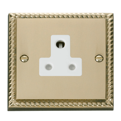 GCBR034WH Deco 1G 15A ROUND PIN SW SKT OUTLET