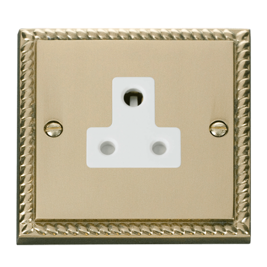 GCBR034WH Deco 1G 15A ROUND PIN SW SKT OUTLET