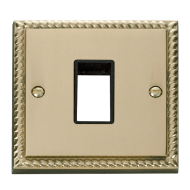 GCBR401BK Deco 1 Gang Plate Single Aperture - Blac