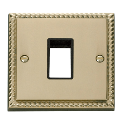 GCBR401BK Deco 1 Gang Plate Single Aperture - Blac