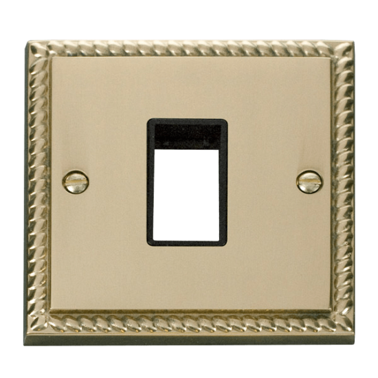 GCBR401BK Deco 1 Gang Plate Single Aperture - Blac