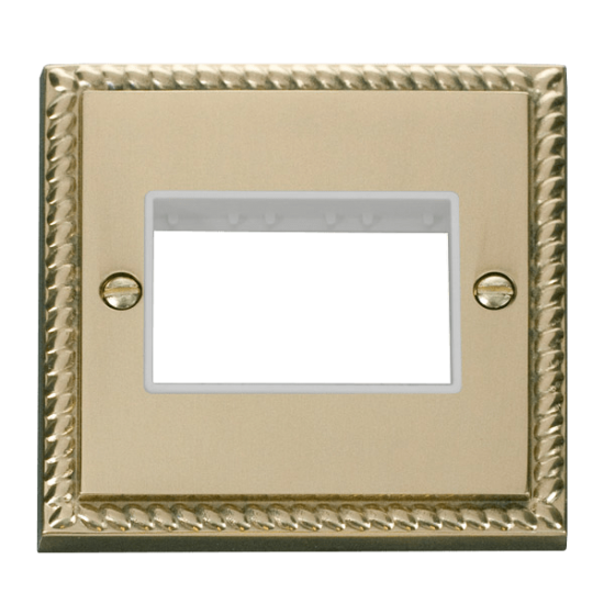 GCBR403WH Deco 1 Gang Plate Triple Aperture - Whit