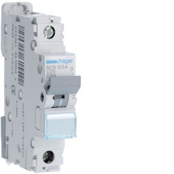 Hager 25A Single Pole MCB 10kA C Type