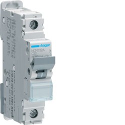 Hager 32A Single Pole MCB 10kA C Type