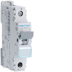 Hager 50A Single Pole MCB 10kA C Type