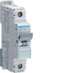 Hager 6A Single Pole MCB 10kA C Type