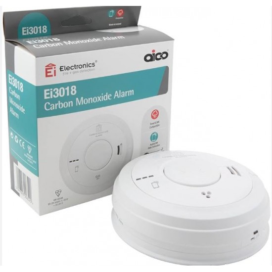 Aico EI3018 Carbon Monoxide Detector Mains Interlinked