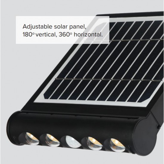 Ovia OZ8C-S Solar LED Floodlight With PIR Sensor 8W