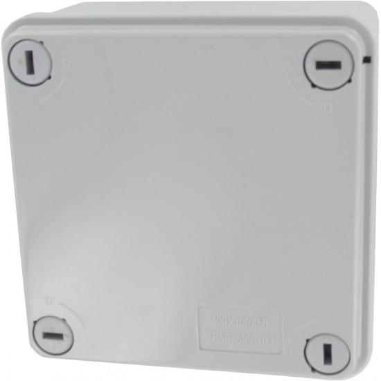 Deligo J56100 Plastic Junction Box Grey IP56 100x100x50mm