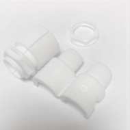 KCPG20W Male Fixed 1 Part Straight Connector White