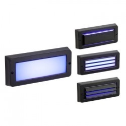 Knightsbridge ML Black IP65 5W Blue LED CCT Surface mounted brick light BL5BLBK