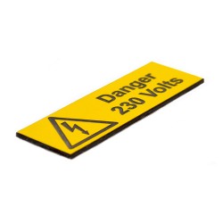Spectrum LAB8000 Danger 230 Volts Labels