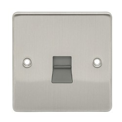 Niglon Secondary Telephone Outlet Brushed Chrome