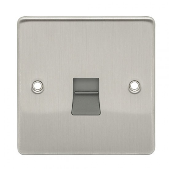 Niglon Secondary Telephone Outlet Brushed Chrome