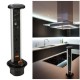 Knightsbridge SK006 Black IP54 3 Gang 13A Recess Mount Pop Up Socket