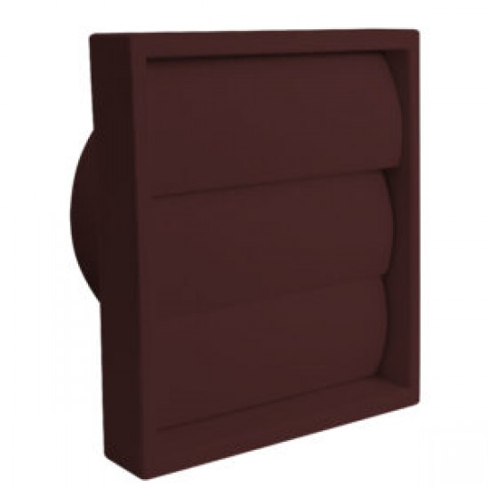 National Ventilation MONV100BR 100mm Fixed Grille with Flyscreen Brown