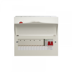 Wylex 10 Way 100A Isolator Incomer Metal Clad Consumer Unit with Type 2 SPD