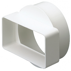 National Ventilation MONV207 100mm Round to Rectangular 110x54mm Adapter Short
