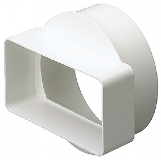 National Ventilation MONV207 100mm Round to Rectangular 110x54mm Adapter Short