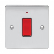 Niglon 45 Amp Single Switch Neon Brushed Chrome