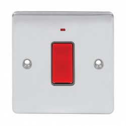 Niglon 45 Amp Single Switch Neon Brushed Chrome