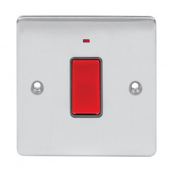 Niglon 45 Amp Single Switch Neon Brushed Chrome