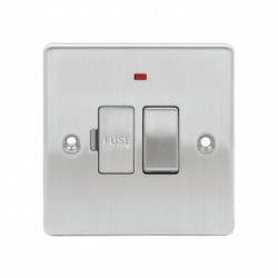 Niglon 13 Amp Switched Fused Spur Neon Brushed Chrome