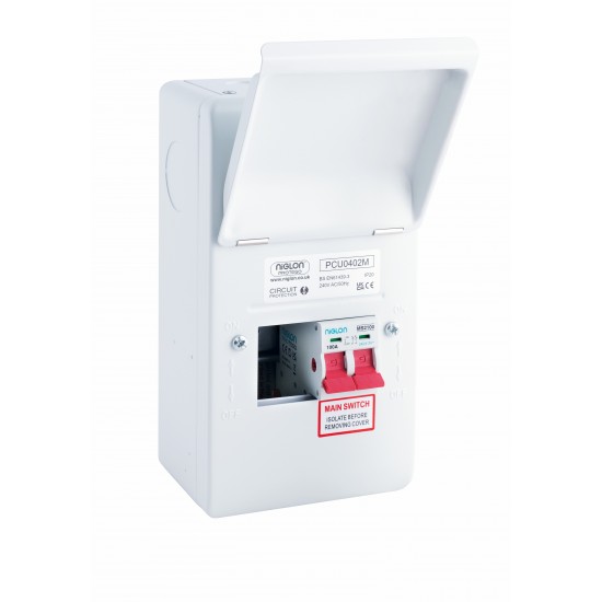 Niglon PCU0402M Protego 2Way Consumer Unit complete with Isolator 100A
