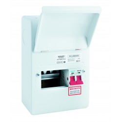 Niglon PCU0604M Protego 4 Way Consumer Unit complete with Isolator 100A