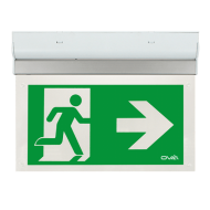 Ovia Hanex OBKH2-LR-W 2W Wall/Ceiling Emergency Exit Sign with Left/Right Legend