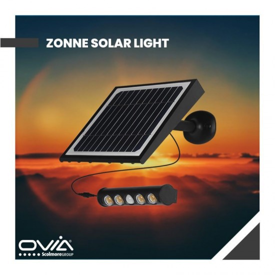 Ovia OZ8C-S Solar LED Floodlight With PIR Sensor 8W