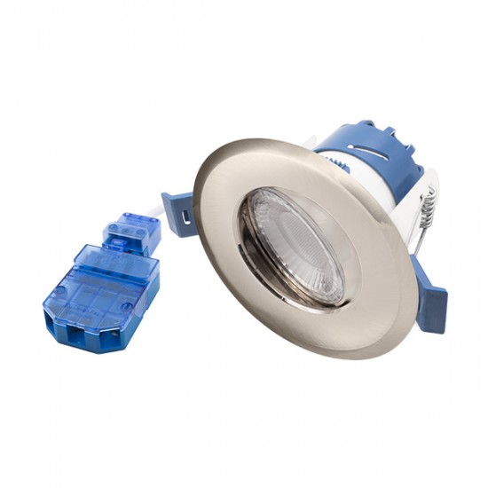 Ovia Inceptor Milli 4-6.4W Dimmable IP65 LED Adjustable Downlight CCT Satin Chrome