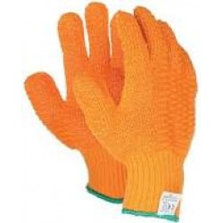 Orange Criss-Cross Grip Glove