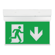 Ovia Hanex OBKH2-D-W 2W Wall/Ceiling Emergency Exit Sign with Down Arrow Legend