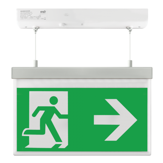 Ovia OEV2-LR LED Exit Sign Suspended Arrow Left/Right 2W