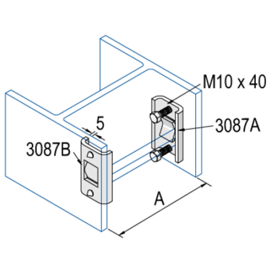 P3087 INTERNAL STRUT CLAMPS PAIR