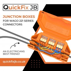 Quickfix JB-3 3x3 Way Loop in Junction Box Orange Maintenance free for Wago 221