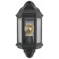 Bell Lighting 10360 Retro Vintage Half Lantern - Black, IP54